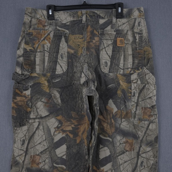 Carhartt Camo Carpenter Pants Mens 38x32 (Fits 35x31) Realtree Hardwoods B158 CM - Picture 10 of 14